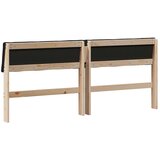 vidaXL tapecirano vzglavje črna 200 cm masivno borovo les | Shoptok.si