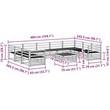  Set vanjskih sofa 10 pcs Prirodna Čvrsto drvo akacije | shoptok.hr