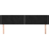  Uzglavlje s ušima crno 183x16x78/88 cm baršunasto | shoptok.hr