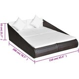 Vrtna postelja rjava 110x200 cm poli ratan, (20764815) | Shoptok.si