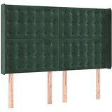  Vzglavje z ušesi temno zeleno 147x16x118/128 cm žamet, (20954431) | Shoptok.si