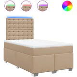 vidaXL Krevet s oprugama i madrac cappuccino 120x200cm od umjetne kože | shoptok.hr