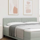  LED glava kreveta s LED trakama Svijetlo siva 180 cm Baršun | shoptok.hr