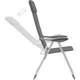  Zložljivi stoli za kampiranje 4 kosi sive barve aluminij | Shoptok.si