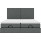 vidaXL Otomanski posteljni okvir z vzmetnicami siv 180x200 cm blago | Shoptok.si