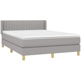  s oprugama i madracem svjetlosivi 140x190 cm od tkanine | shoptok.hr