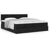 vidaXL Otomanski posteljni okvir z vzmetnicami črn 180x200 cm blago | Shoptok.si