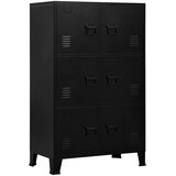  Industrijski sanduk za pohranu crni 75 x 40 x 120 cm čelični | shoptok.hr