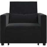 SOFA na razvlačenje Singl s kotačima Crna Baršun | Eponuda.com