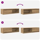 vidaXL TV ormarić boja artisian hrast 100x31x25,5 cm konstruirano drvo | shoptok.hr