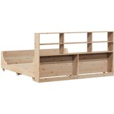 vidaXL Krevet s regalom za knjige bez madraca 180x200 cm masivno drvo | shoptok.hr
