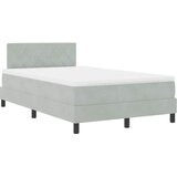  LED Box Spring Krevet Svijetlo siva 120 x 200 cm Baršun | shoptok.hr