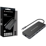 Conceptronic Notebook Dock - DONN15G (Ulaz: USB-C, Izlaz: 2xHDMI+VGA+USB-C PD:100W+3xUSB-A+RJ-45+SD/TF+AUX) | shoptok.hr