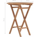  Sklopivi vrtni stol 60 x 60 x 75 cm od masivne tikovine | shoptok.hr