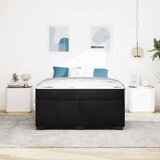  Krevetna konstrukcija s madracem Crna 160 x 200 cm tkanina | shoptok.hr