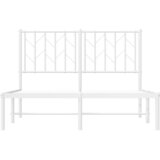  Metalni okvir za krevet s uzglavljem bijeli 120 x 190 cm | shoptok.hr