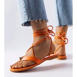 Gemre Orange lace-up sandals Marleau | ePonuda.com