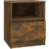 Maison Chic Nočna omarica - Nočna miza dimljeni hrast 40x40x50 cm inženirski les, (21688485) | Shoptok.si