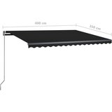  Samostojeća automatska tenda 400 x 350 cm antracit | shoptok.hr