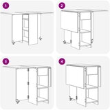  Blagovaonski stol 115 x 70 x 75 cm Konstruirano drvo Bijela | shoptok.hr
