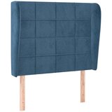  Vzglavje z ušesi temno modra 103x23x118/128 cm žamet, (20792865) | Shoptok.si