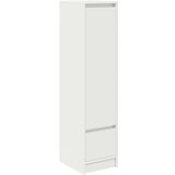 vidaXL Visoka omara bel 29,5x34x119,5 cm inženirski les | Shoptok.si