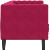  Trosjed Chesterfield s jastučićima crvena boja vina baršunasti | shoptok.hr