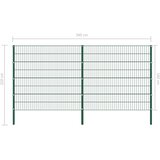  Ogradni panel sa stupovima od željeza 349x160 cm zelene boje - 1 349 cm 160 cm | shoptok.hr