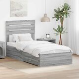  Krevetna konstrukcija Siva Sonoma 90 x 190 cm Konstruirano drvo | shoptok.hr