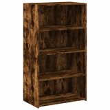 Maison Chic Visoka omara - Komoda - Predalnik dimljen hrast 70x41x124 cm inženirski les, (21719538) Cene