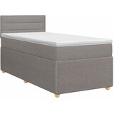  Boxspring krevet s madracem Sivosmeđa 90 x 190 cm Tkanina | shoptok.hr