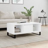  Stolić za kavu bijeli 90 x 50 x 36,5 cm od konstruiranog drva Cijene