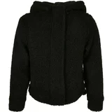 Urban Classics Kids Girls Short Sherpa Jacket black