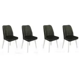 set stolica Alfa-492 V4, 75x62x102 cm, 4 dijela, maslinastozelena