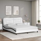  Okvir kreveta bez madraca Hvar bijelo-crni 160x200 cm umjetna koža | shoptok.hr
