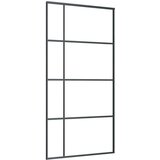  Klizna vrata od mutnog stakla ESG i aluminija 102 5x205 cm crna | shoptok.hr