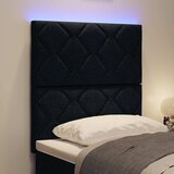 LED glava kreveta Crna tkanina | shoptok.hr