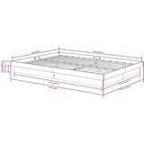  Za krevet od masivnog drva 120 x 200 cm | shoptok.hr