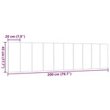 vidaXL Vzglavna stranica črna 200 cm blago | Shoptok.si