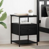 vidaXL Noćni ormar Crni hrast 40 x 42 x 56 cm Konstruirano drvo | shoptok.hr