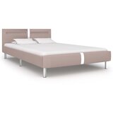 Maison Chic Posteljni okvir - Dvoposteljna postelja - Zakonska postelja LED kapučino umetno usnje 120x200 cm, (21692432) Cene