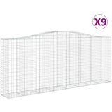  Lučne gabionske košare 9 kom 400x50x160/180cm pocinčano željezo | shoptok.hr