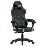 2.7 RGB crna baršunasta igraća stolica