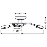 Lesnina XXXL STROPNA LED-SVETILKA Aurelion 960 lm 3000 K | Shoptok.si