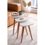 Hanah home Set uklopivih stočića, 3 komada, Beli Cene