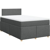 Maison Chic Box spring postelja - Vzmetna postelja z vzmetnico temno siva 120x200 cm blago SL24124, (21891321) | Shoptok.si