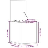  Kutija za pohranu bijela 30 x 35 x 35 cm od konstruiranog drva | shoptok.hr