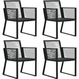  5-dijelni vrtni blagovaonski set od PVC ratana crni | shoptok.hr