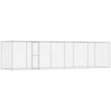 vidaXL Pasja kletka srebrna 800 x 200 x 256 cm Cinkana jeklena - - Srebrna - 53.95 - 800 x 200 x 256 cm - 2025- | Shoptok.si