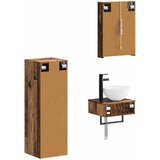  Set ormarića za kupaonicu 4 pcs Staro drvo 43 x 11,5 x 60,5 cm | shoptok.hr